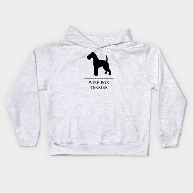 Wire Fox Terrier Black Silhouette Kids Hoodie by millersye